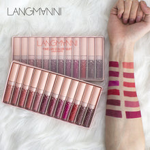 Load image into Gallery viewer, LANGMANNI 12Pcs/set Liquid Matte Lipstick Makeup Tint Long Lasting Waterproof Sexy Velvet Lip Gloss Nude Lip Kit Maquiagem TSLM1