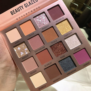 Beauty Glazed Eyeshadow Palette Shimmer Matte Neutral Glitter Eyeshadow Pallete 10 Shades Pigmented Eye Shadow Warm Colors