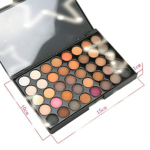 40 Color Eyeshadow Palette Matte Glitter EyeShadow Diamond Shimmer Eye Primer Luminous Eye Shadow Women Gift Smoky/Warm Color