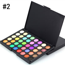 Load image into Gallery viewer, 40 Color Eyeshadow Palette Matte Glitter EyeShadow Diamond Shimmer Eye Primer Luminous Eye Shadow Women Gift Smoky/Warm Color